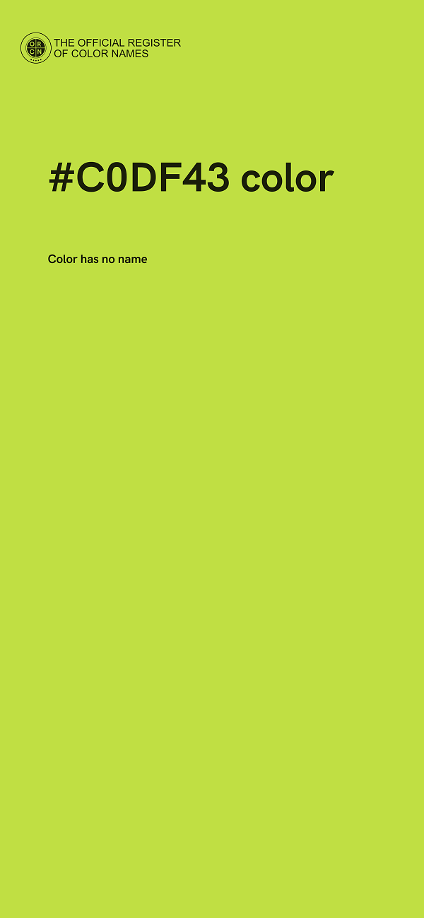 #C0DF43 color image