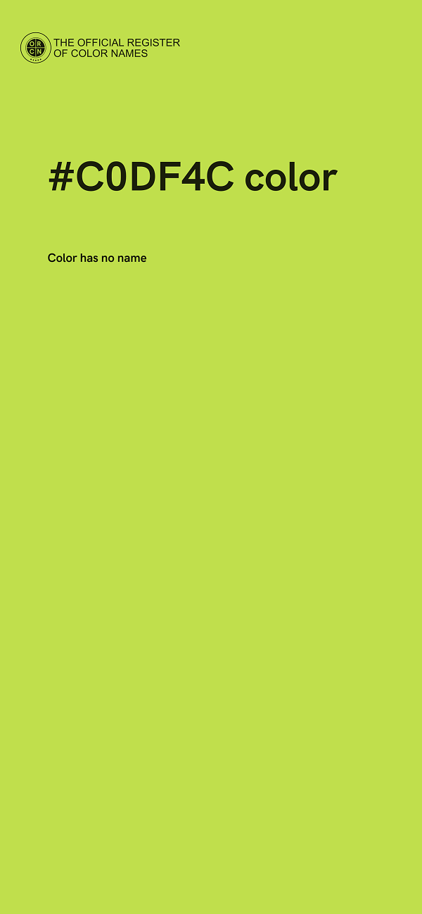 #C0DF4C color image