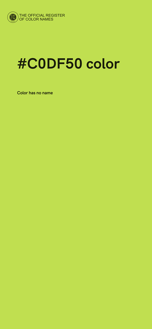 #C0DF50 color image