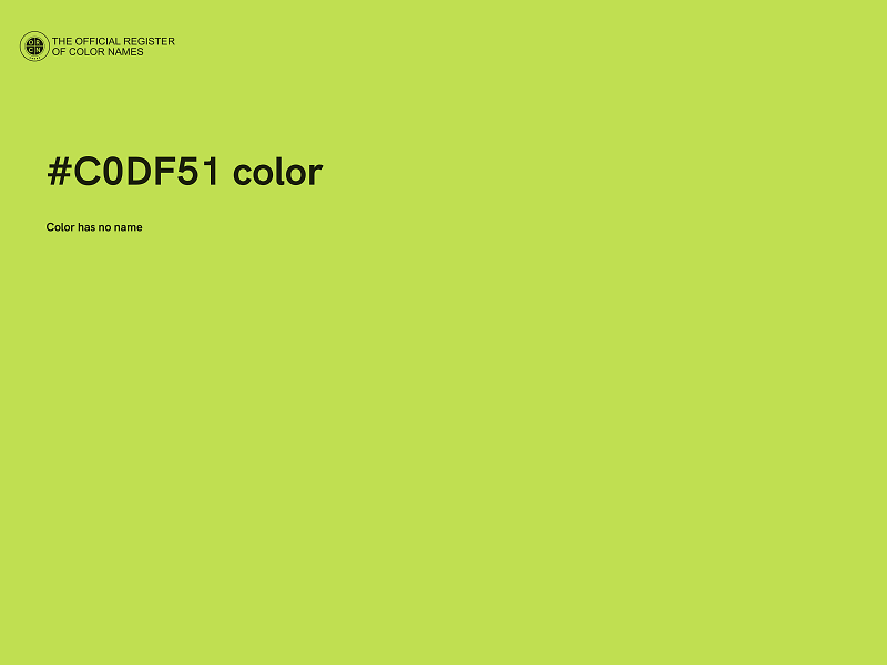 #C0DF51 color image