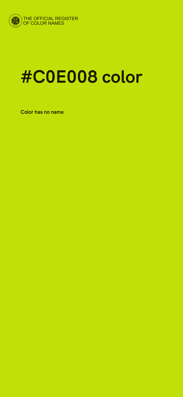 #C0E008 color image
