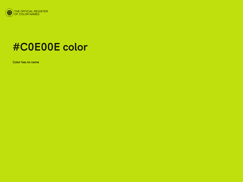 #C0E00E color image