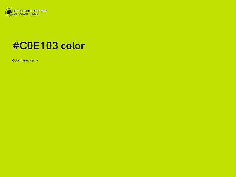 #C0E103 color image