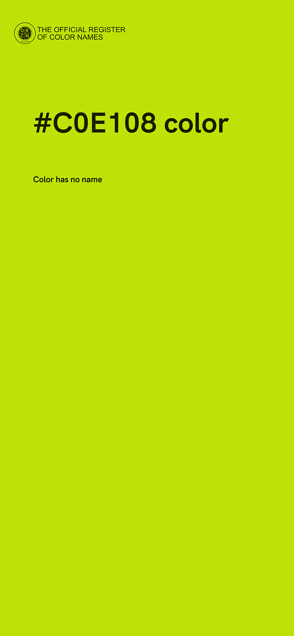#C0E108 color image