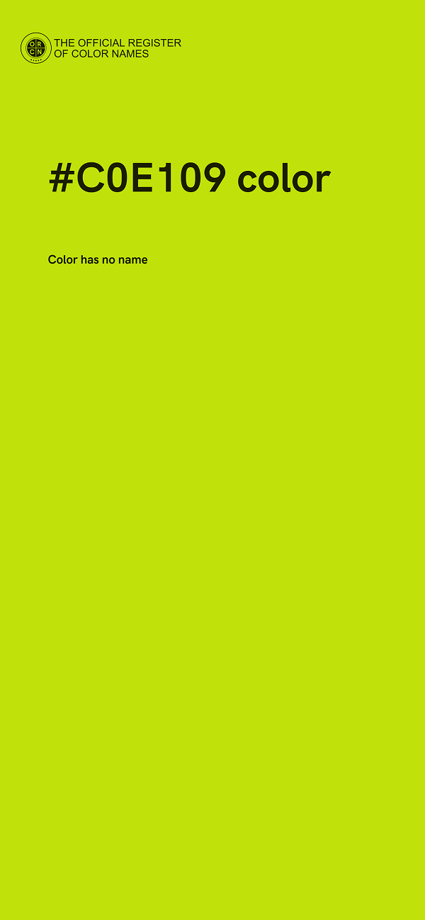 #C0E109 color image