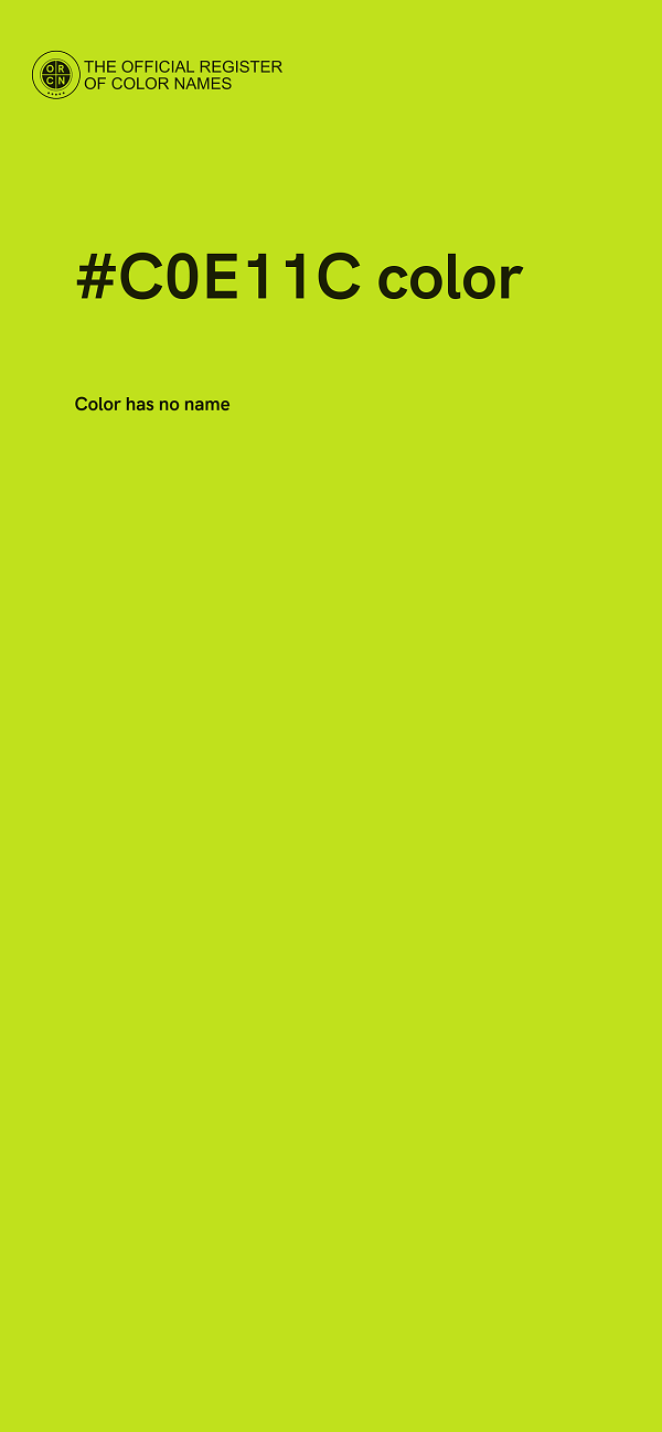 #C0E11C color image