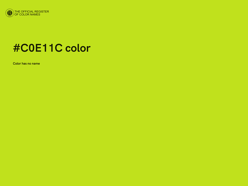 #C0E11C color image