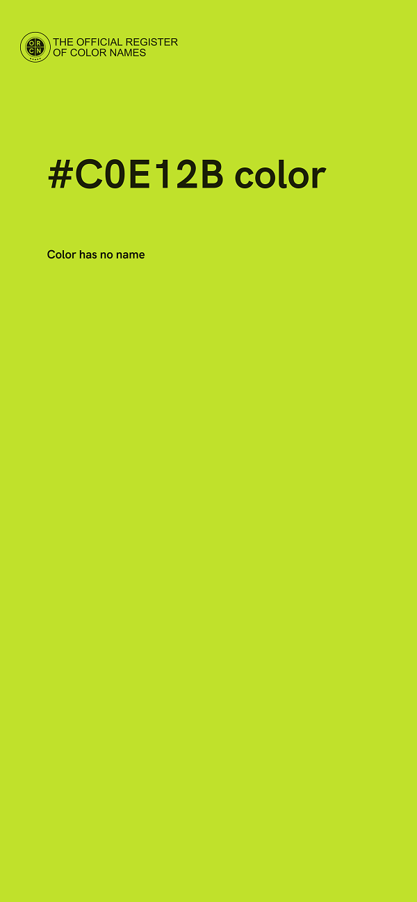 #C0E12B color image