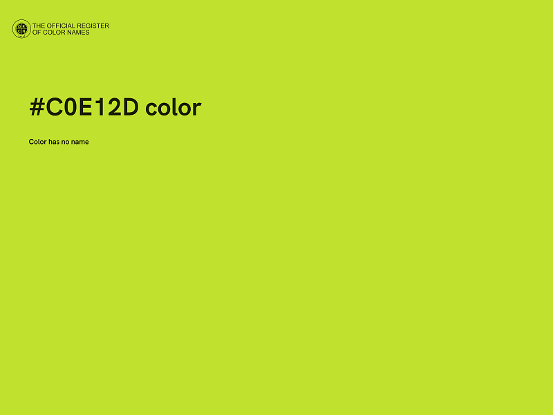 #C0E12D color image