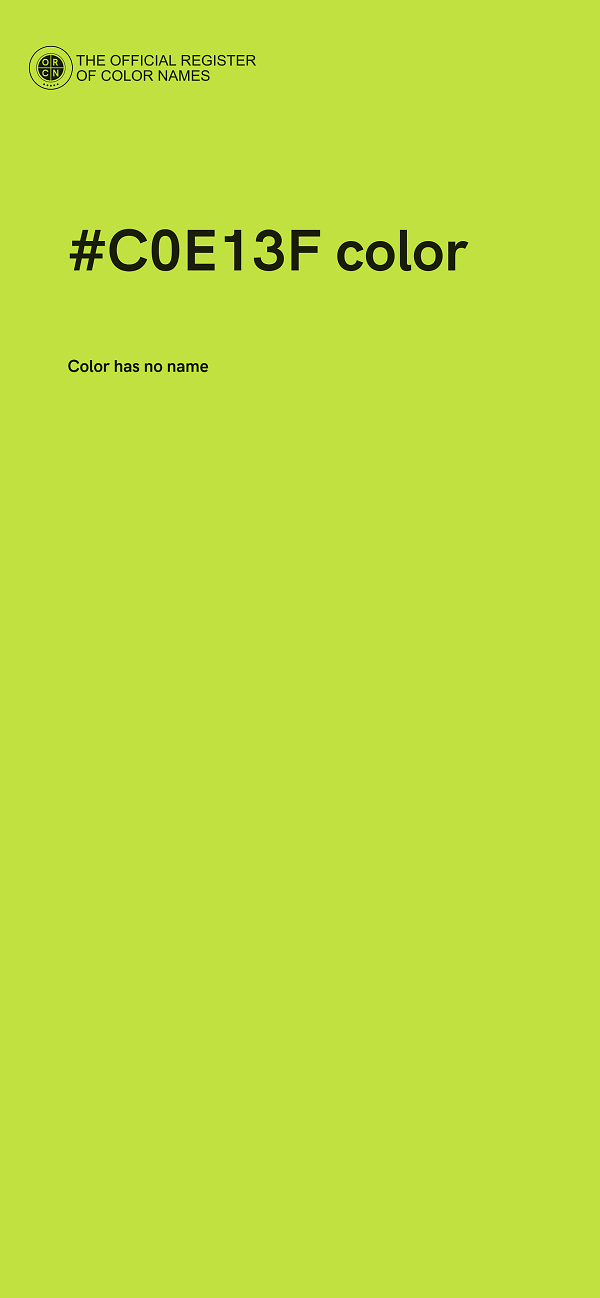 #C0E13F color image