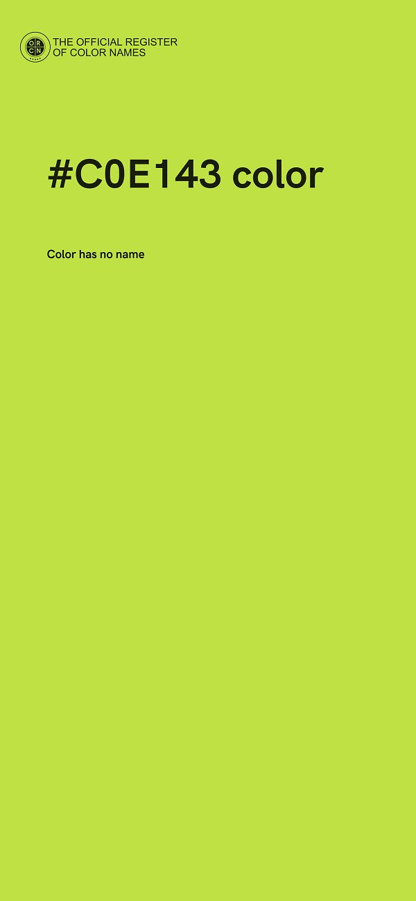 #C0E143 color image