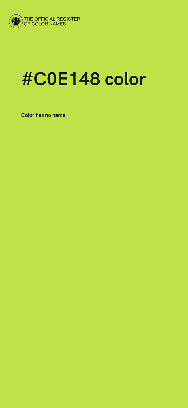 #C0E148 color image
