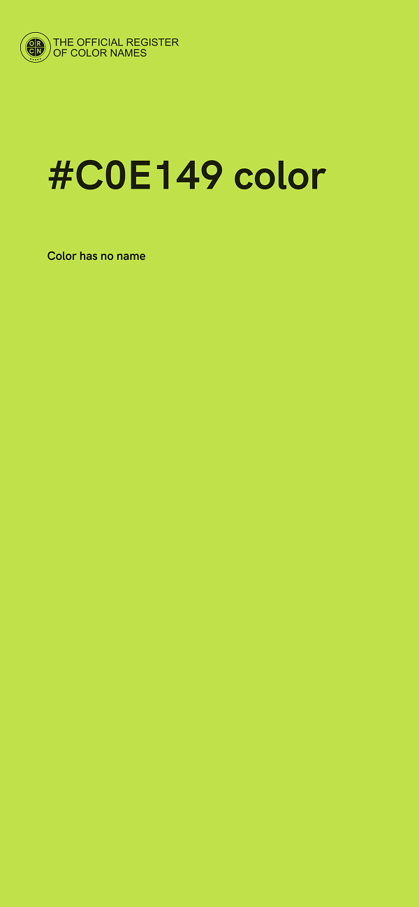 #C0E149 color image