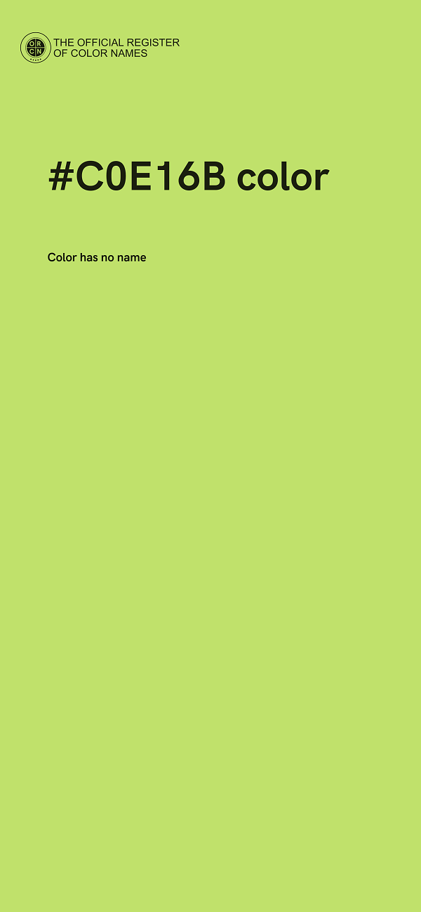 #C0E16B color image