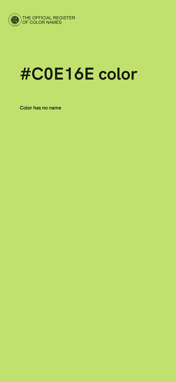 #C0E16E color image