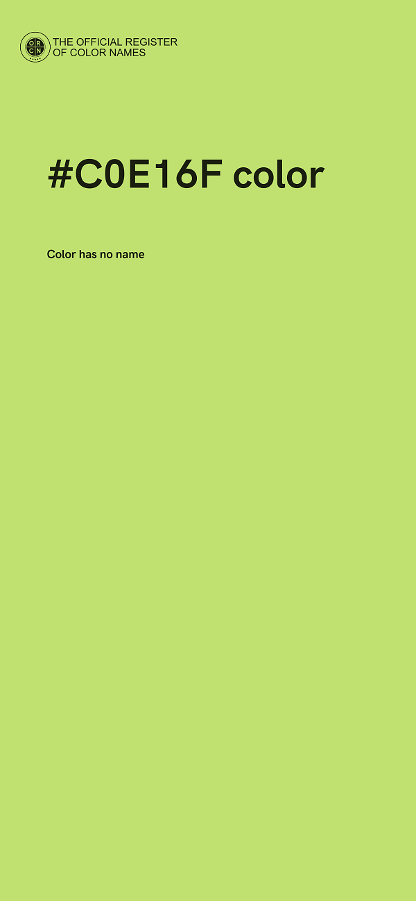 #C0E16F color image
