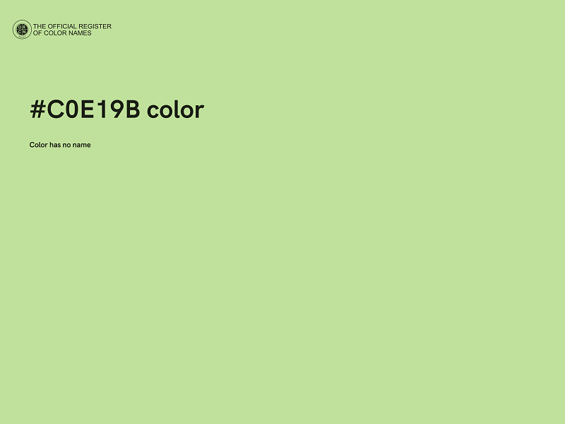 #C0E19B color image