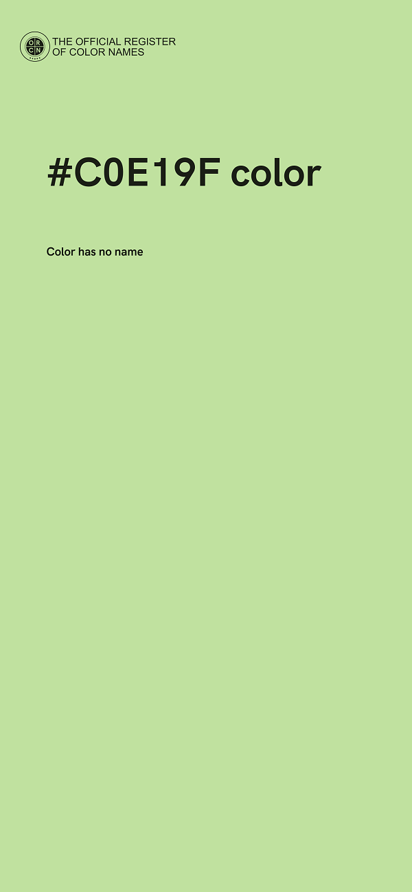 #C0E19F color image