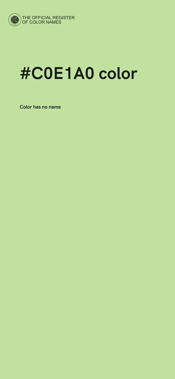 #C0E1A0 color image