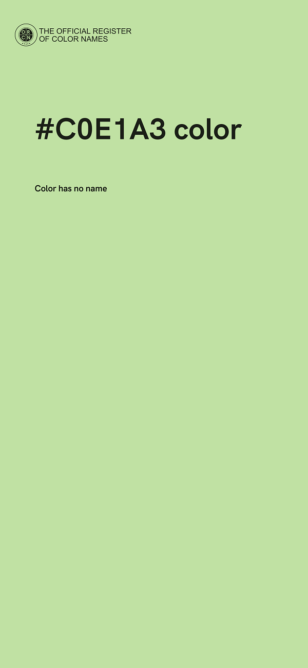 #C0E1A3 color image