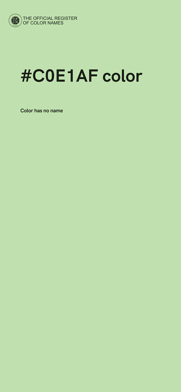 #C0E1AF color image