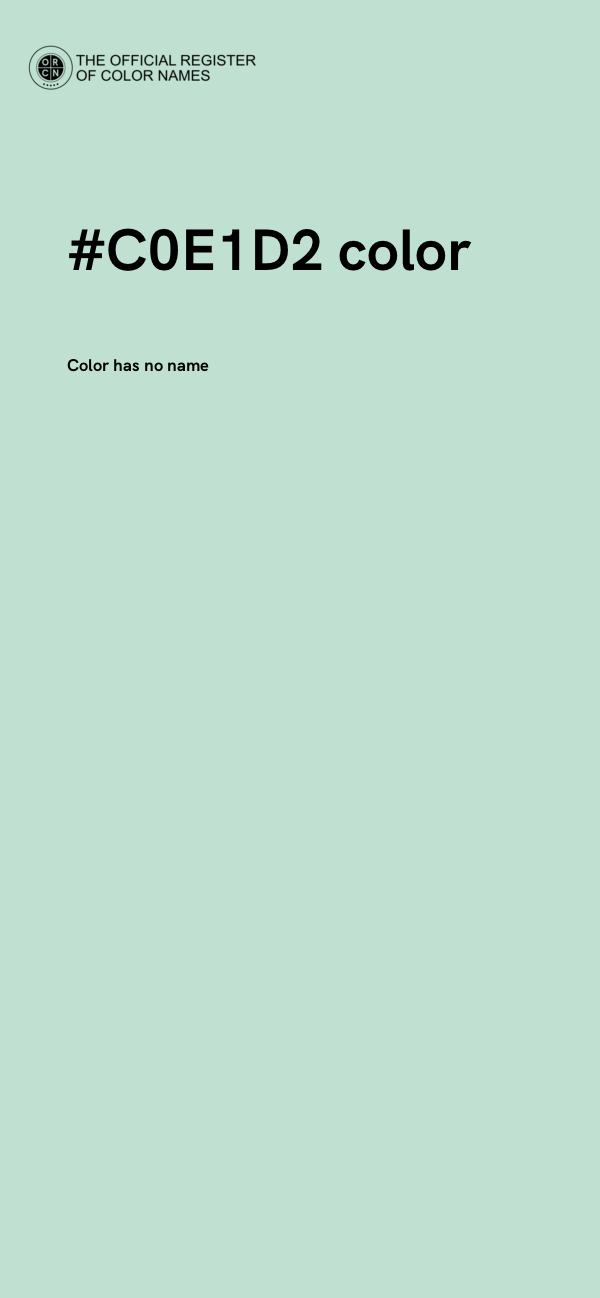 #C0E1D2 color image