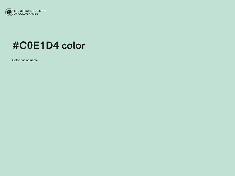 #C0E1D4 color image