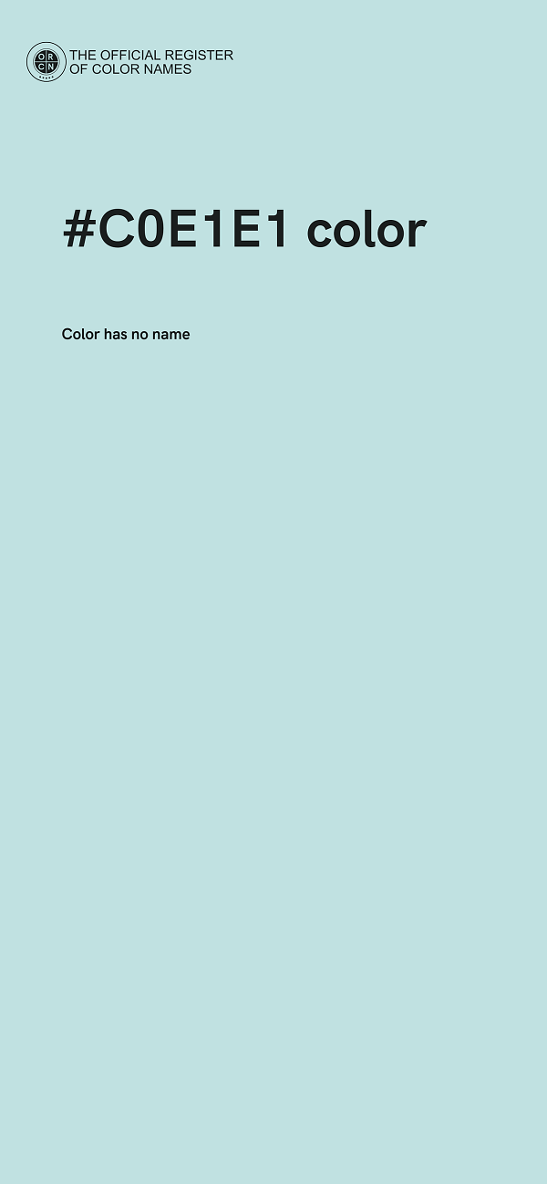 #C0E1E1 color image