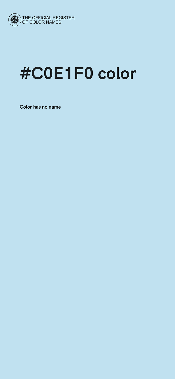 #C0E1F0 color image