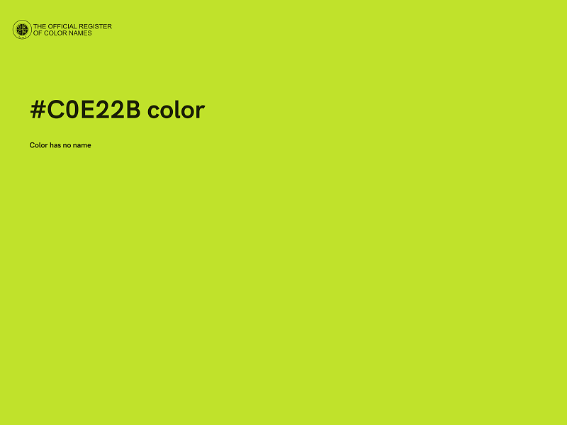 #C0E22B color image