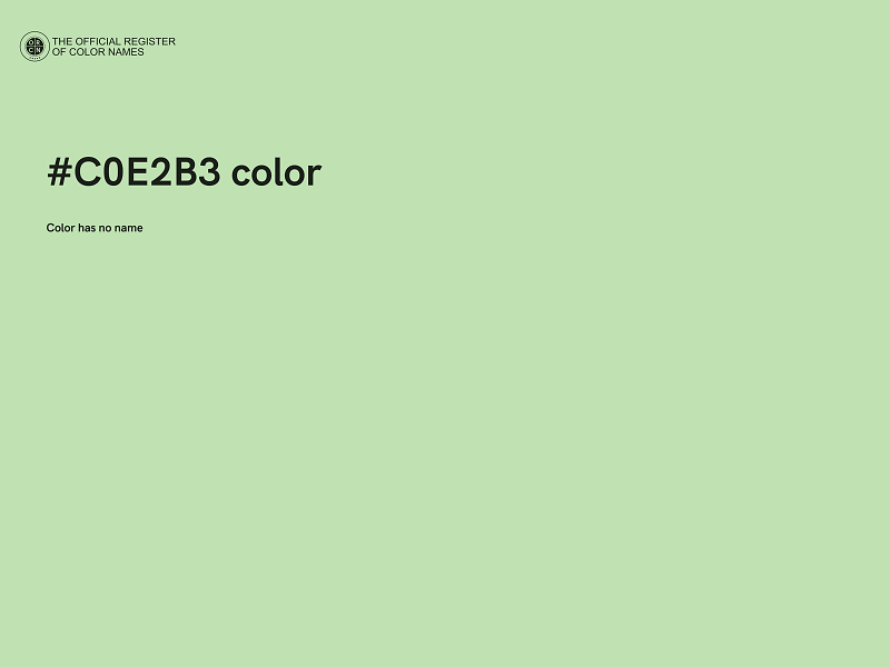 #C0E2B3 color image