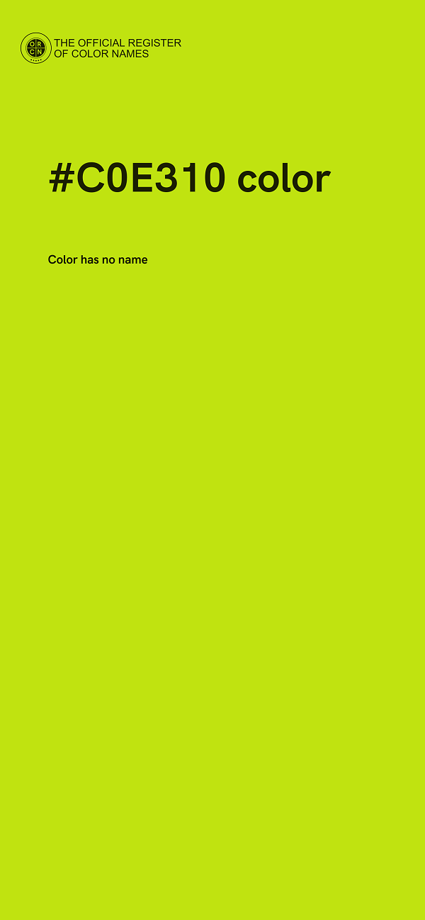 #C0E310 color image