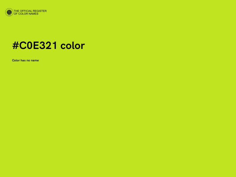 #C0E321 color image