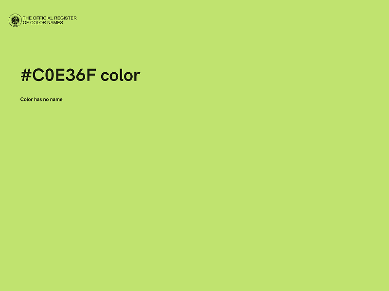 #C0E36F color image