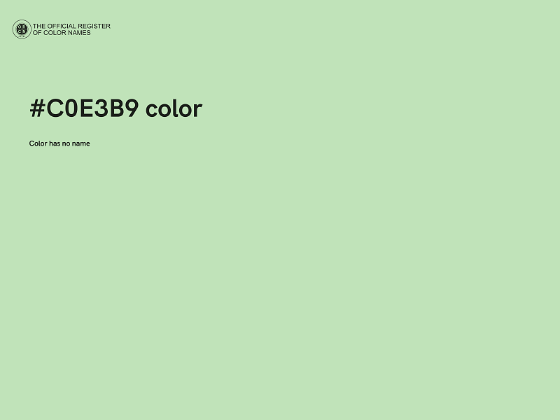 #C0E3B9 color image