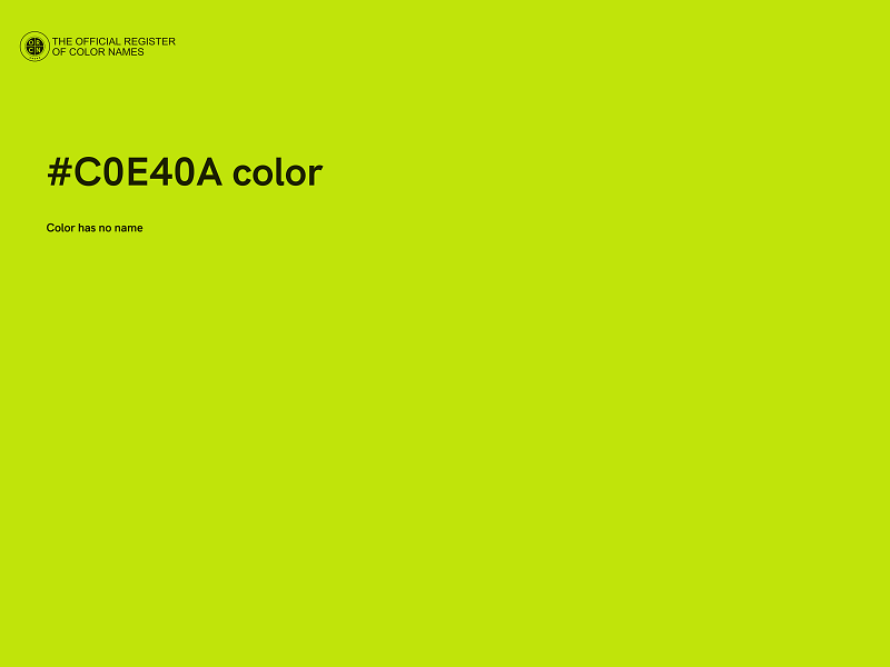 #C0E40A color image