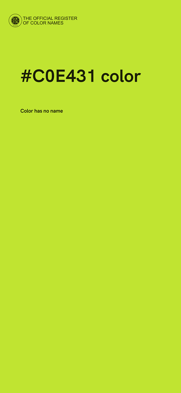 #C0E431 color image
