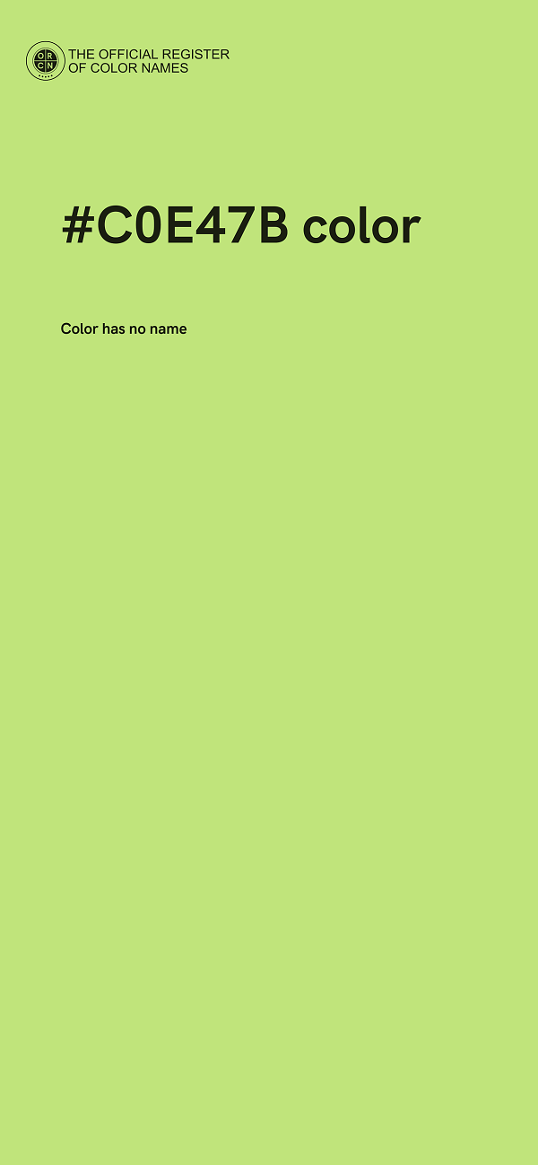 #C0E47B color image