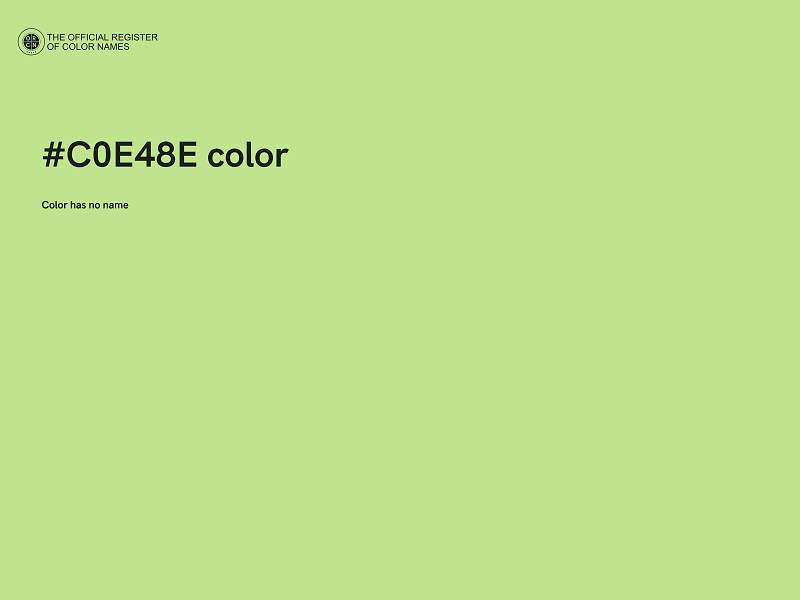 #C0E48E color image
