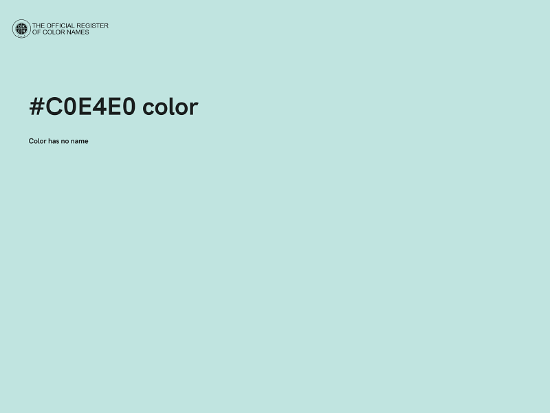 #C0E4E0 color image