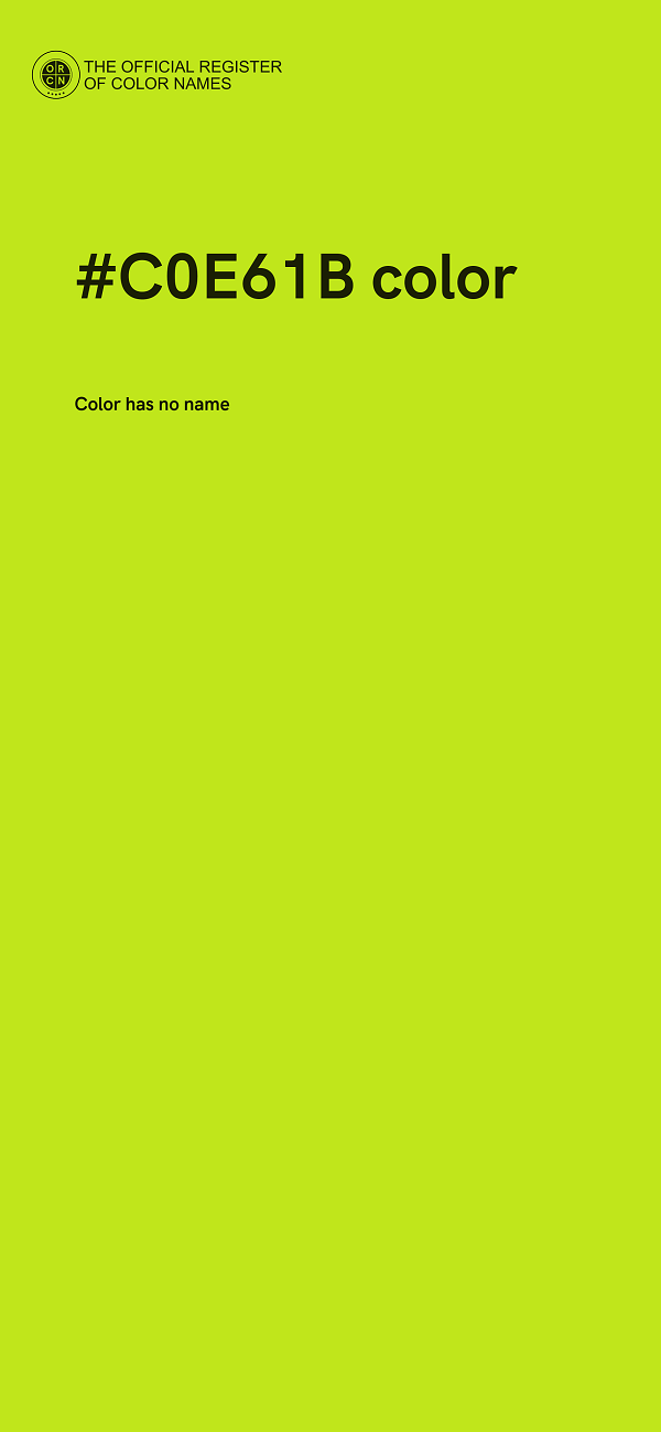 #C0E61B color image