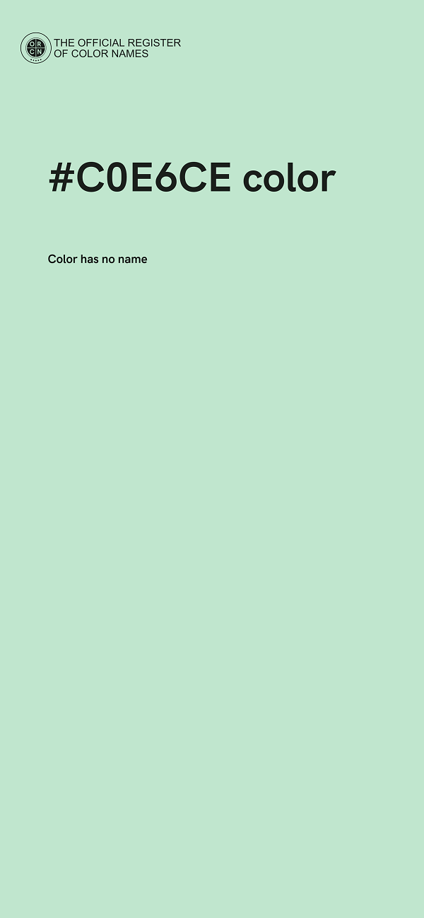 #C0E6CE color image