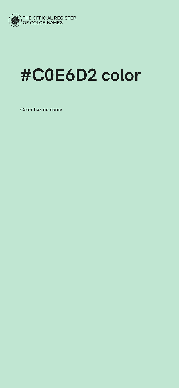 #C0E6D2 color image