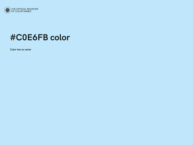 #C0E6FB color image