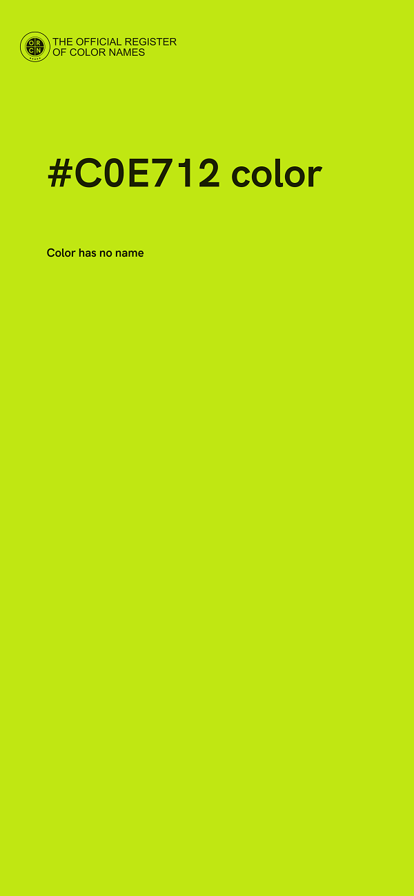 #C0E712 color image