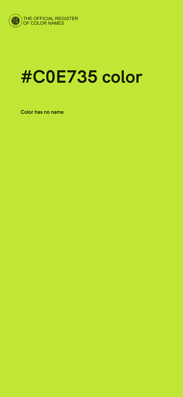 #C0E735 color image