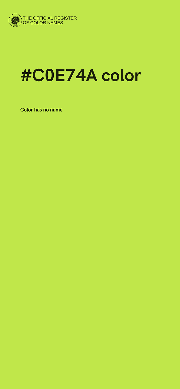 #C0E74A color image