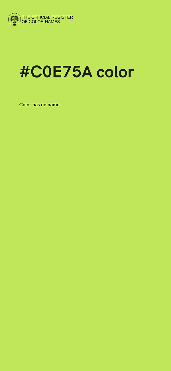 #C0E75A color image