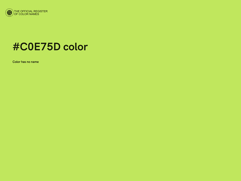 #C0E75D color image