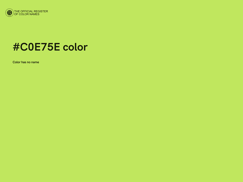 #C0E75E color image
